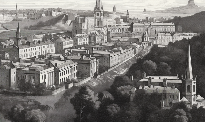 建筑树木欧洲街道风景素描图,高清,摄影图,摄影图片,图片大全,摄影图免费下载